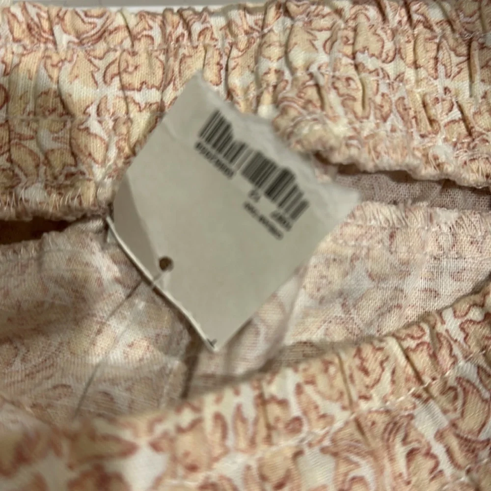 Cato Floral Print Linen Blend Elastic Waist Drawstring Shorts Size XL - NWT
